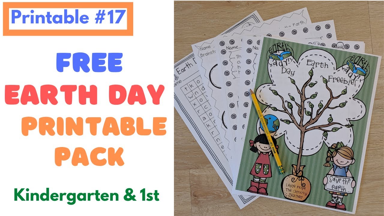 Earth Day Free Printables | Kindergarten and First Grade Learning Printables | Math & Writing