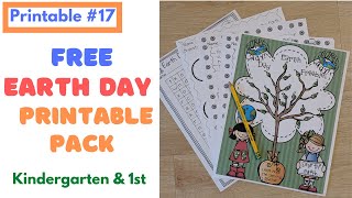 Earth Day Free Printables | Kindergarten and First Grade Learning Printables | Math & Writing