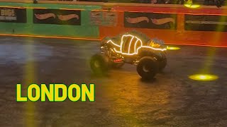 Skelesaurus Monster Truck FREESTYLE at London Hot Wheels Glow-N-Fire 2025!