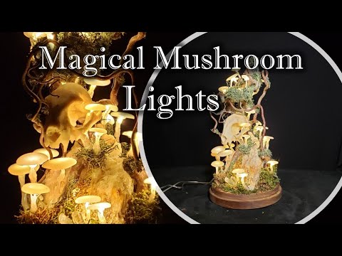 DIY Magical Mushroom,LED lights, Hot Glue Mushrooms, Pagan Crafting