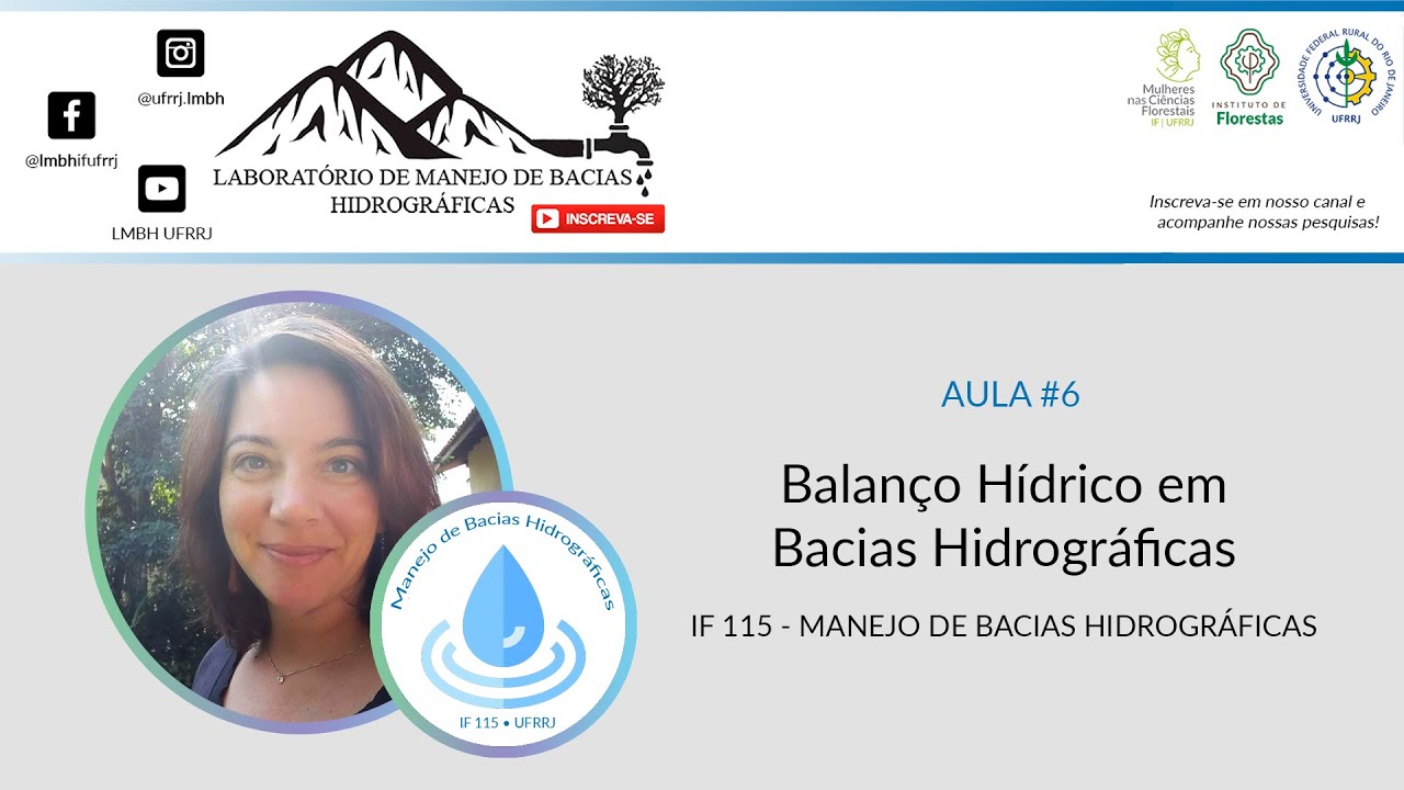 Aula 6 - Balanço Hídrico em Bacias Hidrográficas | LMBH UFRRJ | Disciplina IF 115
