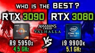 Ryzen 9 5950x with RTX 3090 vs i9 9900k with RTX 3080 - Assassins Creed Valhalla - 1080p