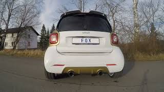 Video: FOX Edelstahl Duplex Sportauspuff Smart Fortwo 3 Typ 453 ab 2014 für Brabus Heckansatz Video: FOX Edelstahl Duplex Sportauspuff Smart Fortwo 3 Typ 453 ab 2014 für Brabus Heckansatz