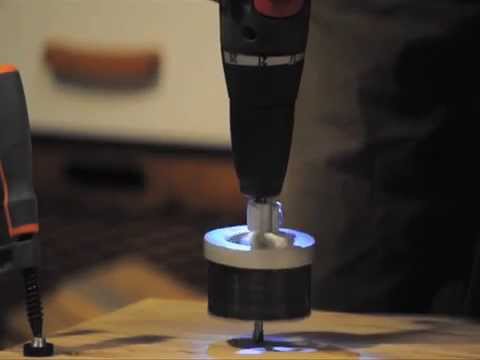 comment monter scie cloche sur perceuse