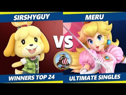 Smash Ultimate Tournament - SirShyGuy (Isabelle, Pikachu) Vs. Meru (Peach) Valhalla II SSBU W Top 24