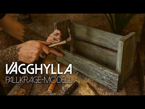 Bygg en VÄGGHYLLA i pallkrage-stil - rustikt, smart och superenkelt DIY!