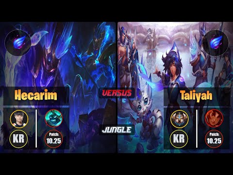 Cuzz HECARIM (Jungle) [Phase Rush] VS TALIYAH - Challenger KR Patch 10.25