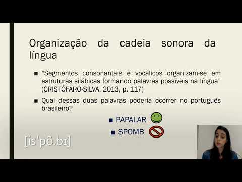 Aula 05 - Fonologia I: Fonêmica - Premissas, SFS, pares mínimos, fonemas