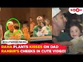 Raha Kapoor CUTELY plants kisses on dad Ranbir Kapoor’s cheeks as they return with Alia Bhatt