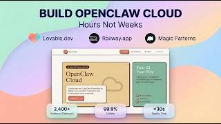 I Built OpenClaw Cloud in 3 Hours (Magic Patterns + Lovable + Railway)