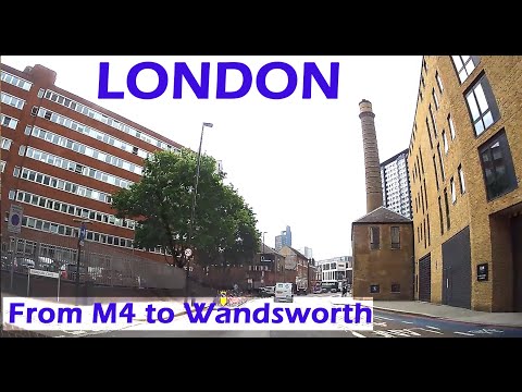 LONDRES: Roteiro de carro pela estrada M4 até Wandsworth / LONDON: from M4 to Wandsworth.