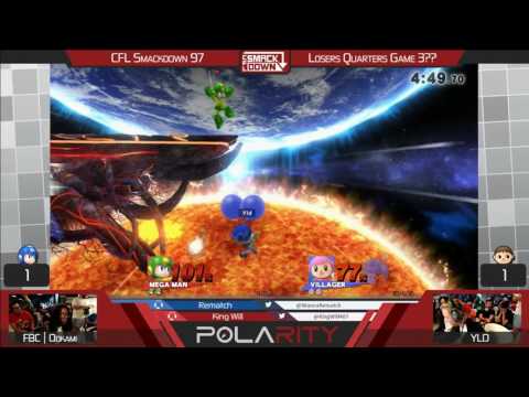 CFL Smackdown 97 WiiU - FBC Ookami (Megaman) vs YLD (Villager) - Losers R9 Game 3