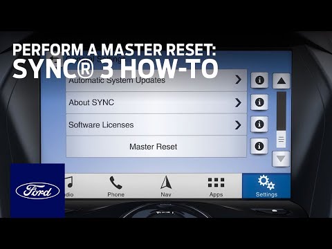 SYNC® 3: How to Perform a Master Reset | Ford How-To | Ford