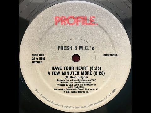 Fresh 3 M.C's - A Few Minutes More Profile records 1984