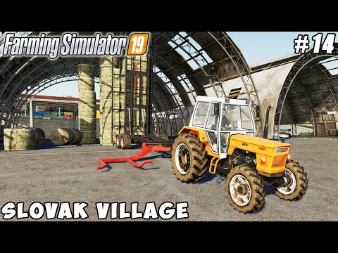 Harvesting soybeans, baling & sell straw | Slovak Village | Farming simulator 19 | Timelapse #14