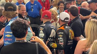 William Byron Dragged Over to Sydney Sweeney by Wingman Austin Dillon at Phoenix Raceway