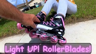 Glow Up Your Skate Game/Kids' Adjustable Inline Skates with Colorful LED Lights