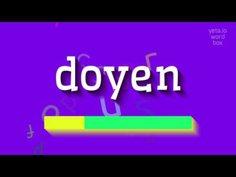 DOYEN - HOW TO PRONOUNCE IT?