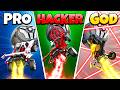 Pro Vs Hacker Vs GOD In Rocket League