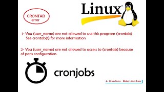 Crontab -e You are not allowed to use this program (crontab) | Crontab in Linux