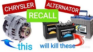 Dodge Chrysler Jeep FREE Alternator RECALL, T36, P0526 YOU WILL KILL YOUR BATTERY  IF NOT DONE
