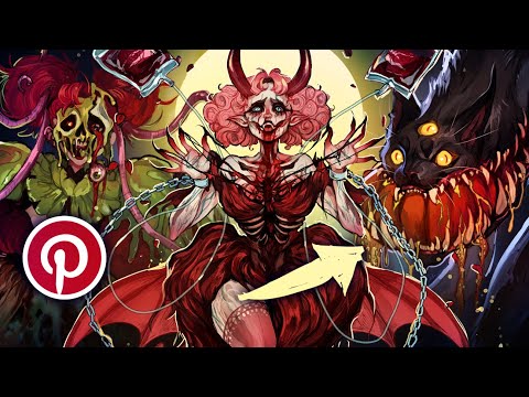 Turning Pinterest images into NIGHTMARE FUEL characters  🦇👹🎃(CHARACTER DESIGN CHALLENGE)
