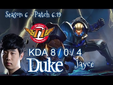 SKT T1 Duke JAYCE vs KARMA Top - Patch 6.19 KR Ranked | League of Legends