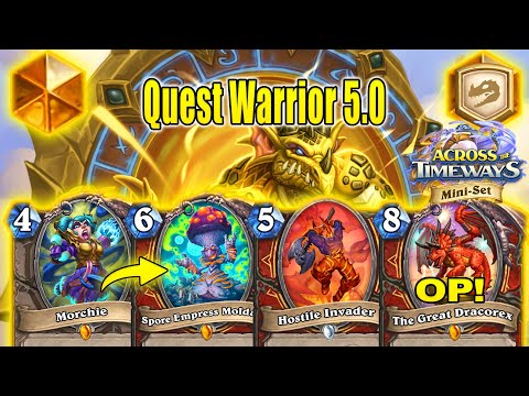 Best Quest Warrior 5.0 Deck Craft & Defeat Aggro Decks At Across the Timeways Mini-Set | Hearthstone