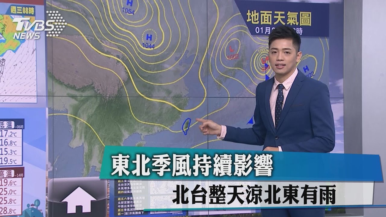 東北季風持續影響 北台整天涼北東有雨