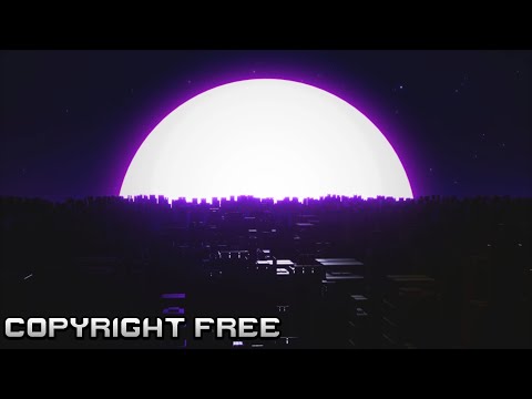 Synthwave City Buildings Loop Stock Video/Animated Background Vol 2