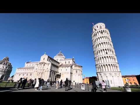 Torre de Pisa - Leaning Tower, Pisa, Italy - Royalty Free Footage