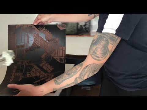 Inking & Printing A Large One Layer Linocut Print