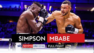 FULL FIGHT! Callum Simpson vs Dulla Mbabe | Super-middleweight
