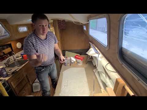 Building cabinets for V berth