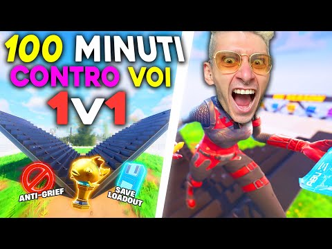 I'LL PLAY 1V1 AGAINST YOU for 100 MINUTES on FORTNITE!!