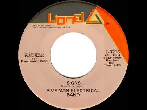 1971 HITS ARCHIVE: Signs - Five Man Electrical Band (mono 45--longer version)