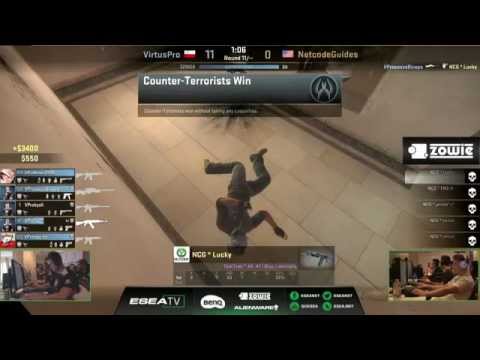 Virtus.Pro vs. Netcodeguides at ESEA LAN Season 16 CS:GO Tournament (Map 1 de_mirage)