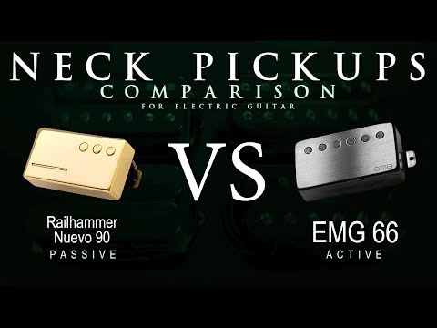 Railhammer NUEVO 90 vs EMG 66 - Neck Guitar Pickup Comparison Tone Demo