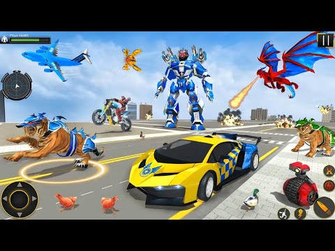 Epic Lion Robot Car Transform Gameplay - Android iOS | Lion Transformer Game