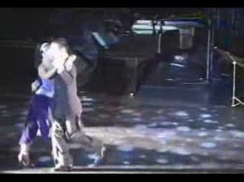  Javier Rodriguez  and  Geraldine Rojas  are  dancing  to  the  milonga  "  Flor de Monserrat  "
