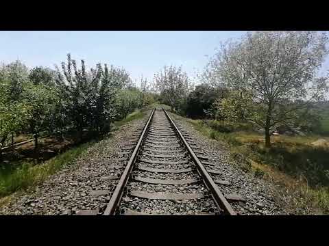 Calea ferată 314 Oradea Est-Holod-Vașcău filmată între stațiile Oradea Est și Rontău.