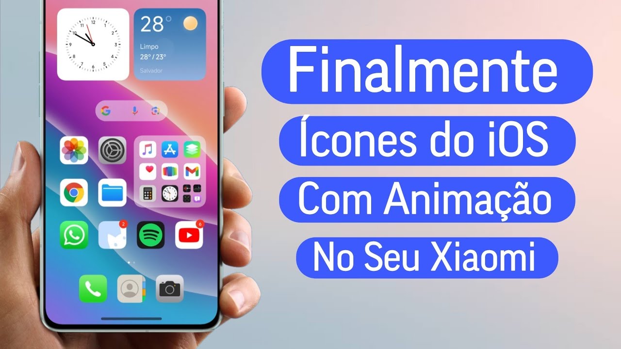 Finalmente 🤩 - Ícones do iOS Com Animação No Seu Xiaomi - Instale Agora - MIUI e HyperOS - Sem Root
