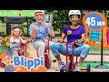 Blippi Vs Meekah Race Bikes With Levi Who Will Win Blippi Meekah Challenges And Games For Kids