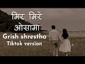 Mirmire Osama authi saatna aaunu/Grish shrestha/tiktok viral song/lyrical video song)