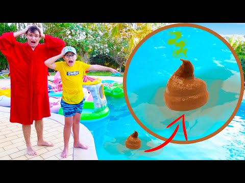 PRANK - Il y a du caca dans la piscine !!! 💩🤢