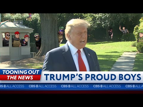 プラウドボーイズがトランプ氏のインタビューに激突 (Proud Boys crash Trump's interview)