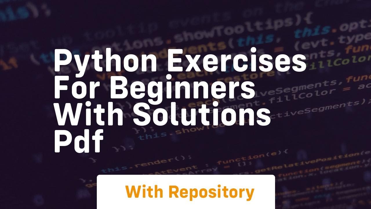 python exercises for beginners with solutions pdf