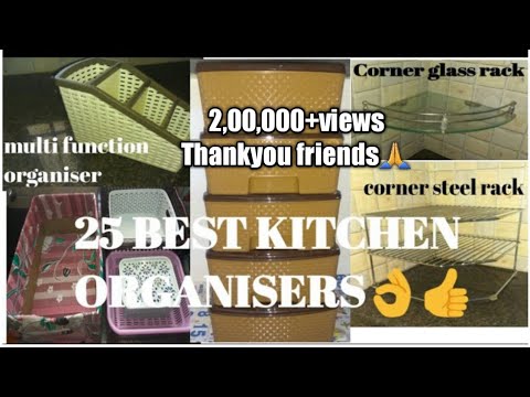 25 Best Kitchen Organisers with Price in Tamil👍/How to arrange All Types  Kitchens Using Organiser Video