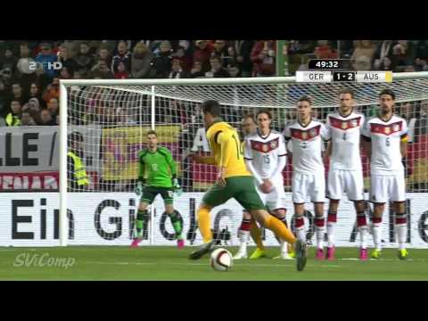 Mile Jedinak Amazing Free Kick   Germany vs Australia 1-2