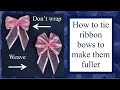 🎀 How-to tutorial ribbon hack to tie bows fuller Card making Scrapbooking Hair bands Wedding Sewing